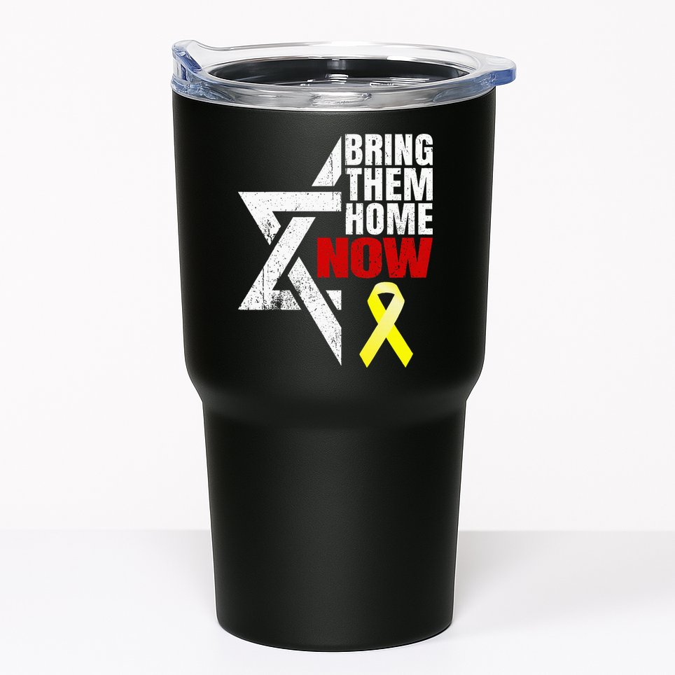Israel Yellow Ribbon Symbol Bring Them Back Home Now Tumbler