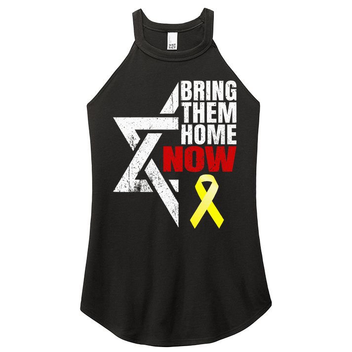 Israel Yellow Ribbon Symbol Bring Them Back Home Now Women's Perfect Tri Rocker Tank