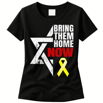 Israel Yellow Ribbon Symbol Bring Them Back Home Now Womens T-Shirt