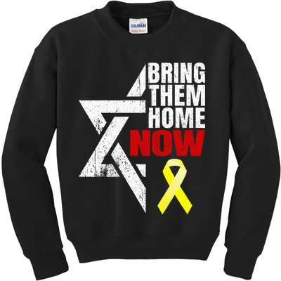 Israel Yellow Ribbon Symbol Bring Them Back Home Now Kids Sweatshirt