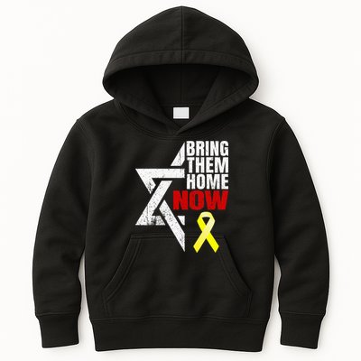 Israel Yellow Ribbon Symbol Bring Them Back Home Now Kids Hoodie