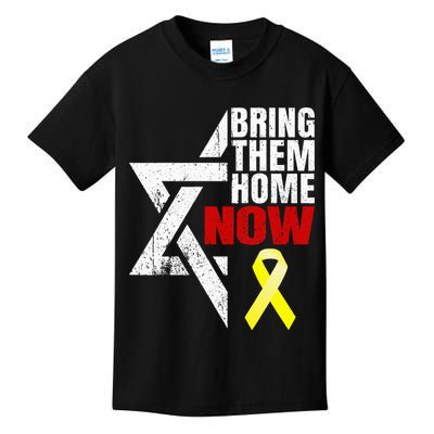 Israel Yellow Ribbon Symbol Bring Them Back Home Now Kids T-Shirt
