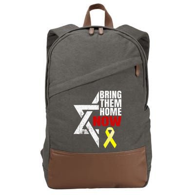 Israel Yellow Ribbon Symbol Bring Them Back Home Now Cotton Canvas Backpack