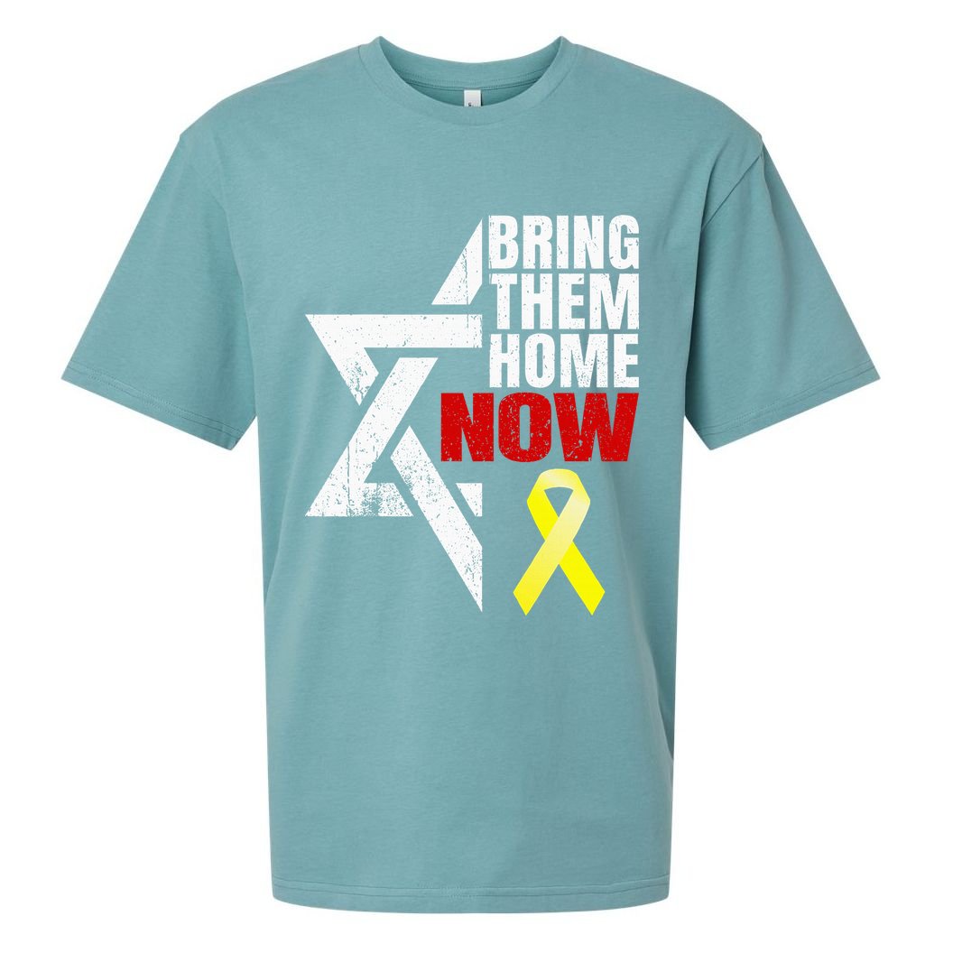 Israel Yellow Ribbon Symbol Bring Them Back Home Now Sueded Cloud Jersey T-Shirt