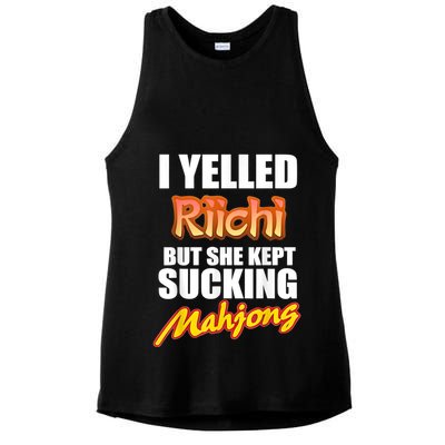 I Yelled Riichi But She Kept Sucking Mahjong Ladies PosiCharge Tri-Blend Wicking Tank