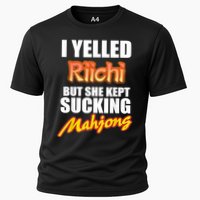 I Yelled Riichi But She Kept Sucking Mahjong Cooling Performance Crew T-Shirt