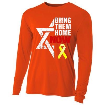 Israel Yellow Ribbon Symbol Bring Them Back Home Now Cooling Performance Long Sleeve Crew