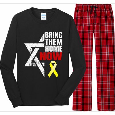 Israel Yellow Ribbon Symbol Bring Them Back Home Now Long Sleeve Pajama Set