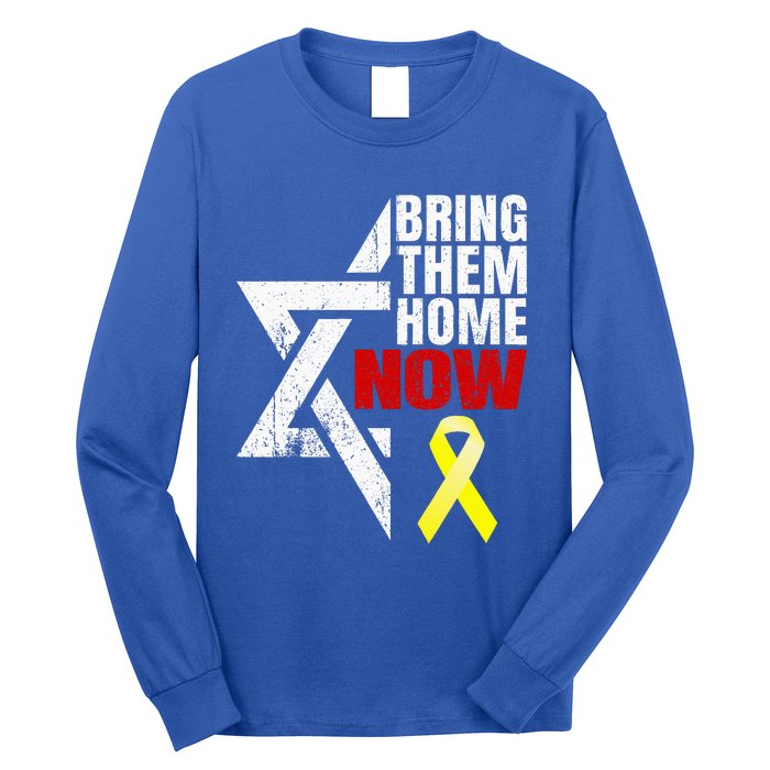 Israel Yellow Ribbon Symbol Bring Them Back Home Now Long Sleeve Shirt