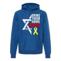 Israel Yellow Ribbon Symbol Bring Them Back Home Now Premium Hoodie