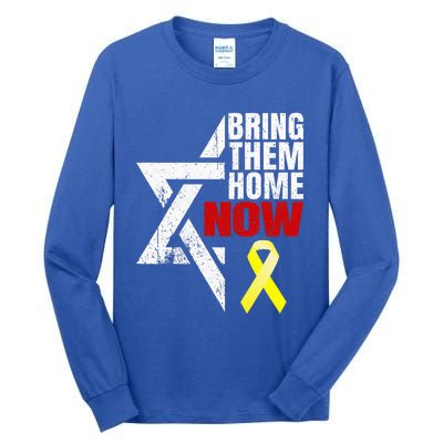 Israel Yellow Ribbon Symbol Bring Them Back Home Now Tall Long Sleeve T-Shirt