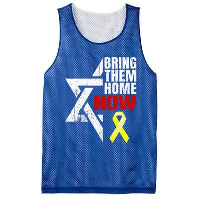 Israel Yellow Ribbon Symbol Bring Them Back Home Now Mesh Reversible Basketball Jersey Tank