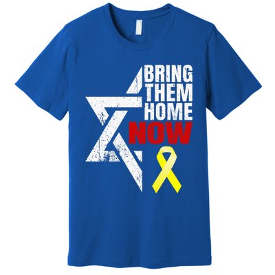 Israel Yellow Ribbon Symbol Bring Them Back Home Now Premium T-Shirt