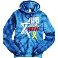 Israel Yellow Ribbon Symbol Bring Them Back Home Now Tie Dye Hoodie