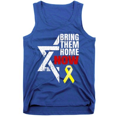 Israel Yellow Ribbon Symbol Bring Them Back Home Now Tank Top