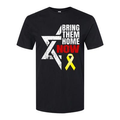 Israel Yellow Ribbon Symbol Bring Them Back Home Now Softstyle CVC T-Shirt