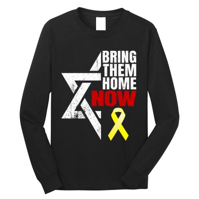 Israel Yellow Ribbon Symbol Bring Them Back Home Now Long Sleeve Shirt