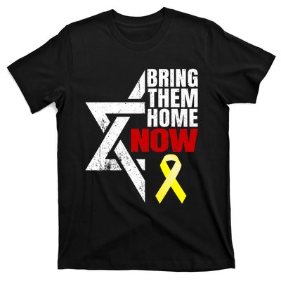 Israel Yellow Ribbon Symbol Bring Them Back Home Now T-Shirt