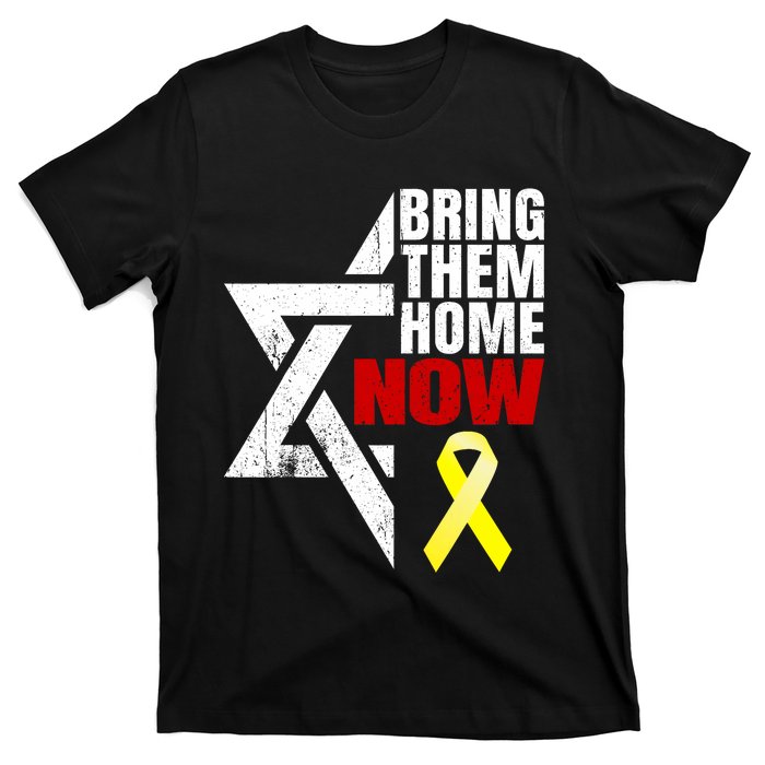 Israel Yellow Ribbon Symbol Bring Them Back Home Now T-Shirt