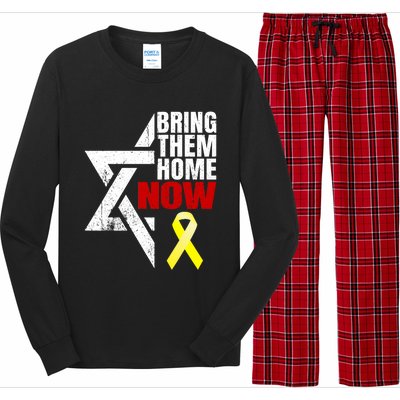 Israel Yellow Ribbon Symbol Bring Them Back Home Now Long Sleeve Pajama Set