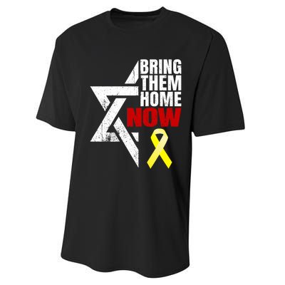 Israel Yellow Ribbon Symbol Bring Them Back Home Now Performance Sprint T-Shirt