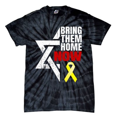 Israel Yellow Ribbon Symbol Bring Them Back Home Now Tie-Dye T-Shirt