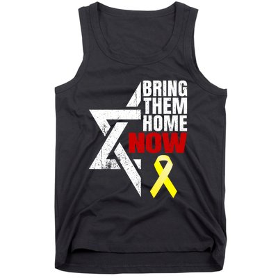 Israel Yellow Ribbon Symbol Bring Them Back Home Now Tank Top