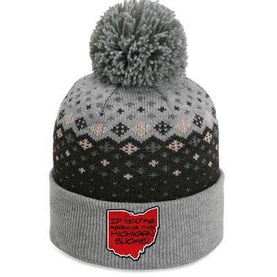 If You're Reading This Michigan Sucks Funny Ohio The Baniff Cuffed Pom Beanie