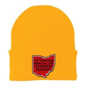 If You're Reading This Michigan Sucks Funny Ohio Knit Cap Winter Beanie