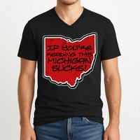 If You're Reading This Michigan Sucks Funny Ohio V-Neck T-Shirt