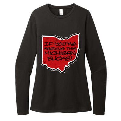 If You're Reading This Michigan Sucks Funny Ohio Womens CVC Long Sleeve Shirt