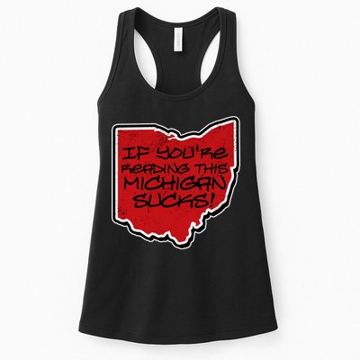 If You're Reading This Michigan Sucks Funny Ohio Womens Tank Top