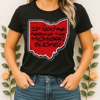 If You're Reading This Michigan Sucks Funny Ohio Womens T-Shirt