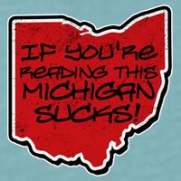 If You're Reading This Michigan Sucks Funny Ohio Sueded Cloud Jersey T-Shirt