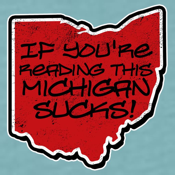 If You're Reading This Michigan Sucks Funny Ohio Sueded Cloud Jersey T-Shirt
