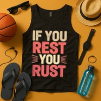 If You Rest You Rust Motivational Determination  Tank Top