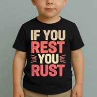 If You Rest You Rust Motivational Determination  Toddler T-Shirt