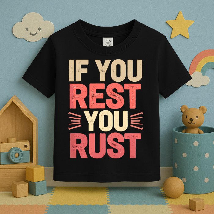 If You Rest You Rust Motivational Determination  Toddler T-Shirt