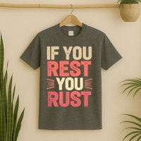 If You Rest You Rust Motivational Determination  T-Shirt