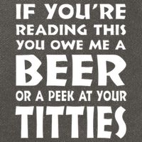 If YouRe Reading This You Owe Me A Beer Or A Peek At Tittie Cotton Canvas Backpack