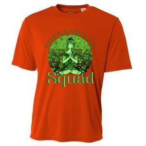 Irish Yoga Shenanigans Squad Sunset St Patricks Day Gift Cooling Performance Crew T-Shirt