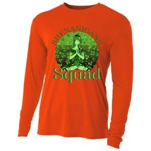 Irish Yoga Shenanigans Squad Sunset St Patricks Day Gift Cooling Performance Long Sleeve Crew