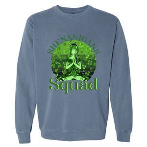 Irish Yoga Shenanigans Squad Sunset St Patricks Day Gift Garment-Dyed Sweatshirt