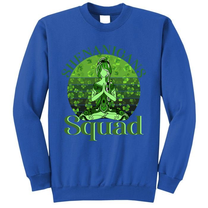 Irish Yoga Shenanigans Squad Sunset St Patricks Day Gift Tall Sweatshirt