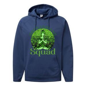 Irish Yoga Shenanigans Squad Sunset St Patricks Day Gift Performance Fleece Hoodie