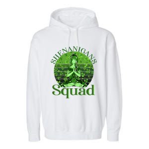 Irish Yoga Shenanigans Squad Sunset St Patricks Day Gift Garment-Dyed Fleece Hoodie