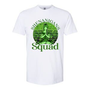 Irish Yoga Shenanigans Squad Sunset St Patricks Day Gift Softstyle CVC T-Shirt