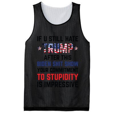 If You Still Hate Trump After This Biden Shit Show Funny Mesh Reversible Basketball Jersey Tank