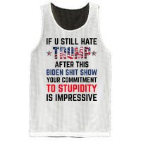 If You Still Hate Trump After This Biden Shit Show Funny Mesh Reversible Basketball Jersey Tank