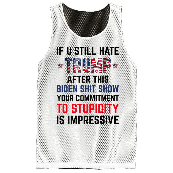 If You Still Hate Trump After This Biden Shit Show Funny Mesh Reversible Basketball Jersey Tank